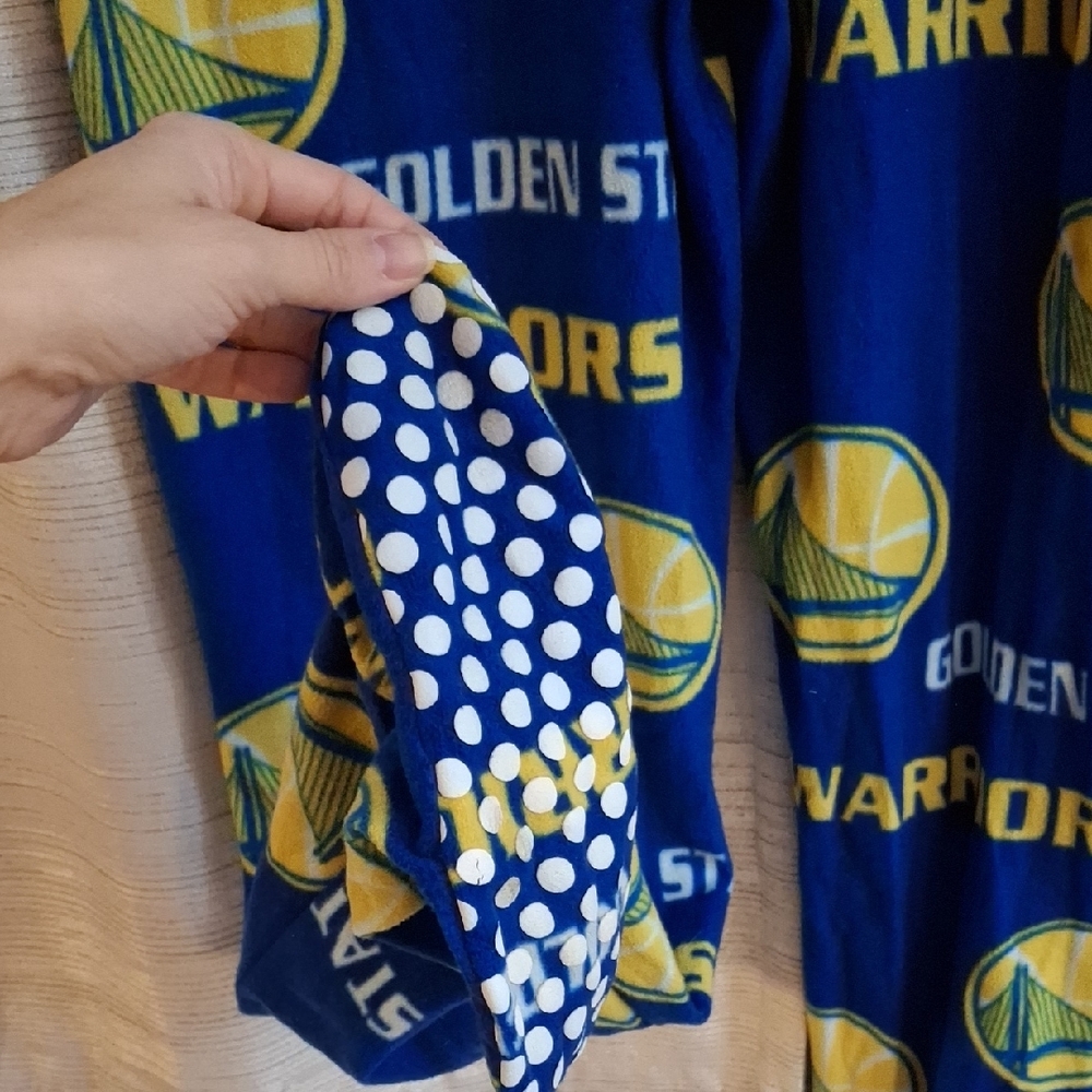 Womens Small Golden State Warrior Blue One Piece Pajama - Picture 6 of 6